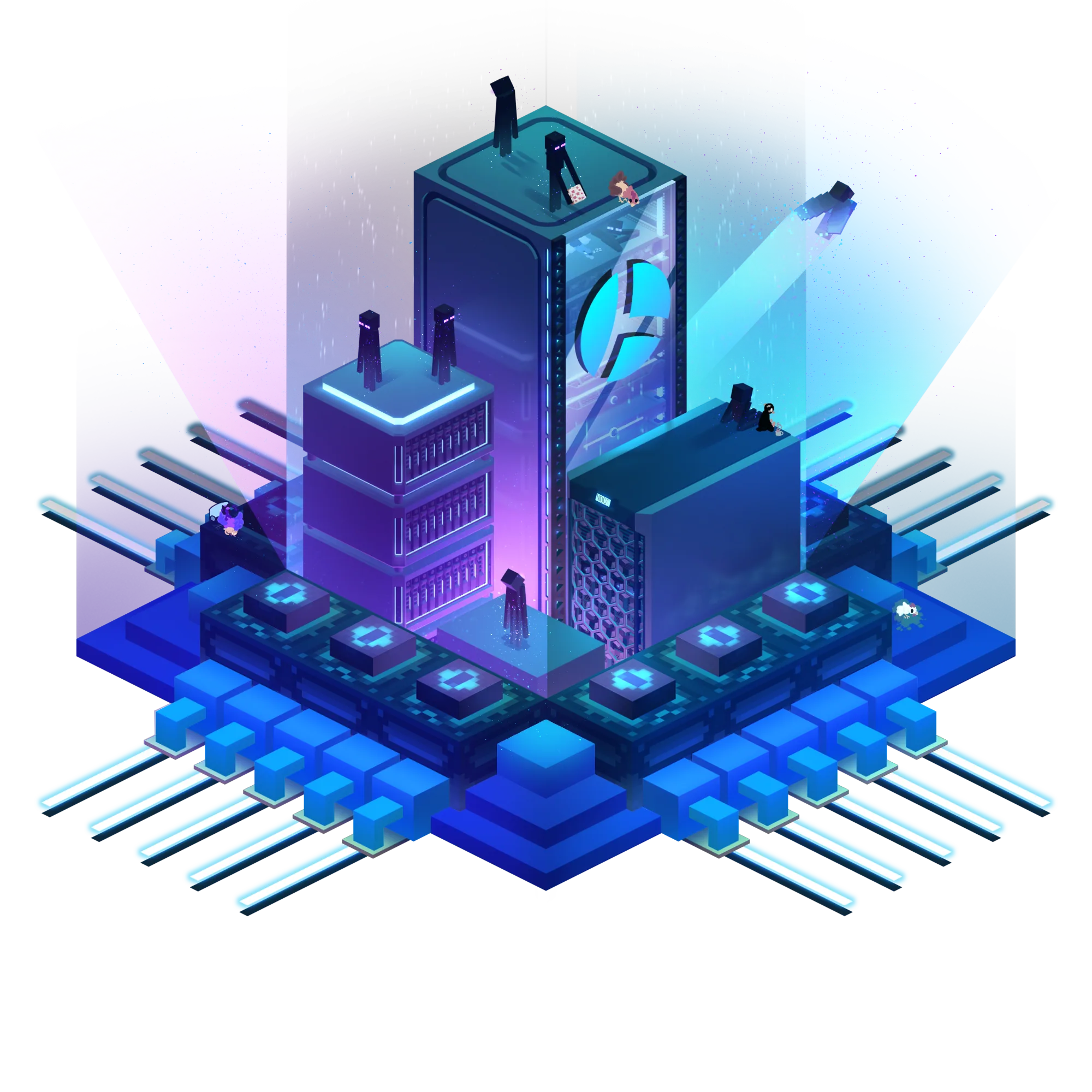 Illustration of the Kinetic Hosting team