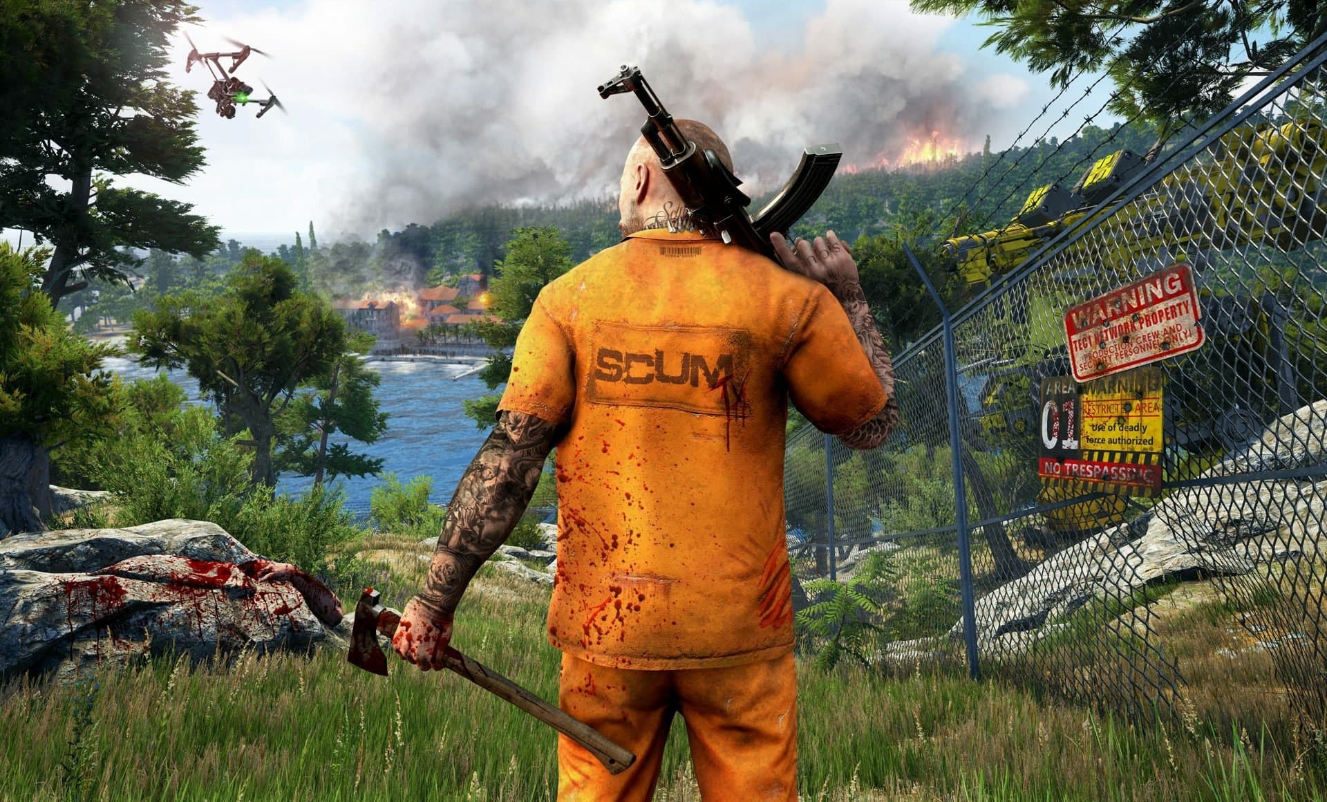 SCUM server hosting hero background
