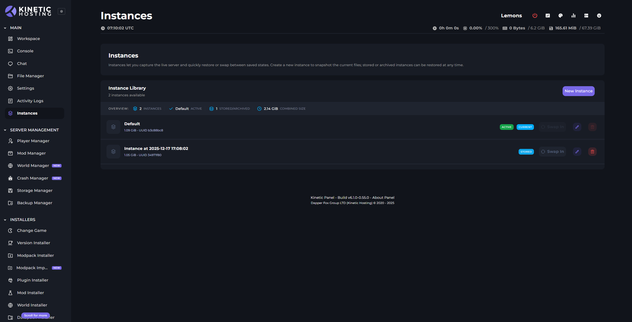 Instance tool